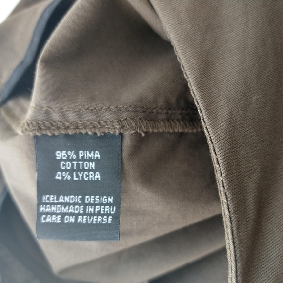 Elm by Matthildur Green Pleated Knee Cropped Pants - Picture 8 of 9